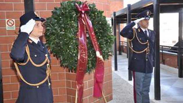 Frosinone. Un momento di religioso raccoglimento per gli agenti della Polizia di Stato
