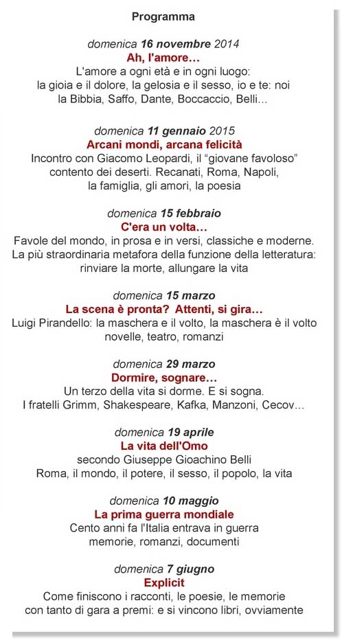 Leggere Leggeri Programma