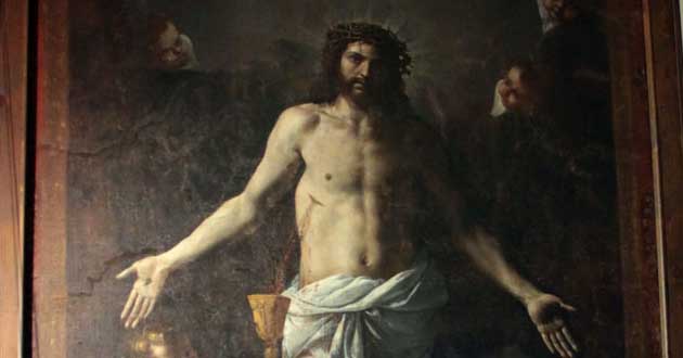 stendardo mattia preti lato resurrezione nella sala della terra