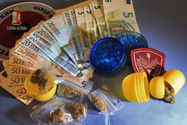 Frosinone-Vicenza. Il Denaro e la canapa indiana sequestrati