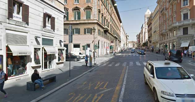 Roma. Via Nazionale - Via Quattro Fontane