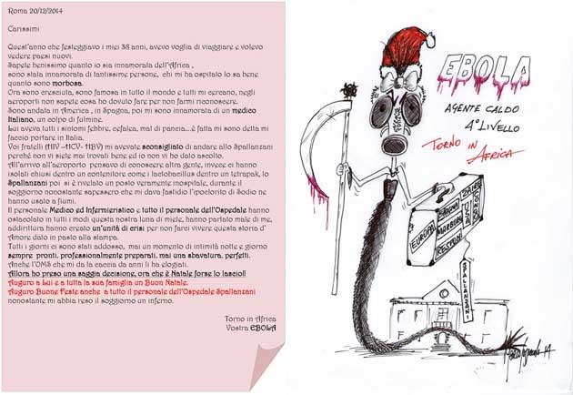Lettera e Vignetta Ebola