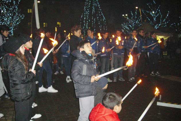 La fiaccolata degli atleti 2013