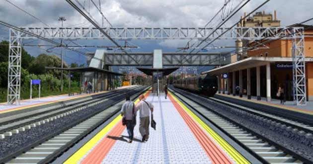 Rendering della nuova stazione ferroviaria di Colleferro