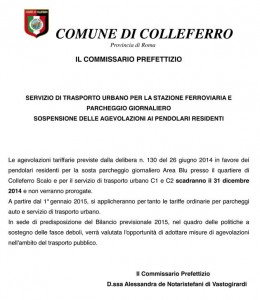 AVVISO parcheggi stazione- scadenza 2014