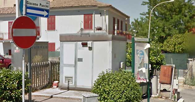 La centralina di rilevamento della qualità dell’aria di Frosinone Scalo