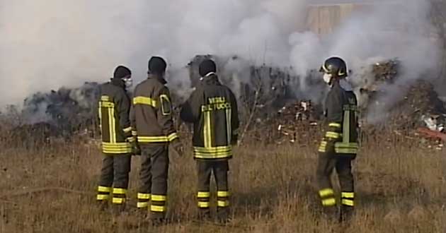 Incendio all’ex Cememit di Ferentino