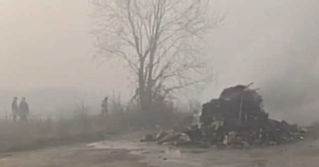 Incendio all’ex Cememit di Ferentino