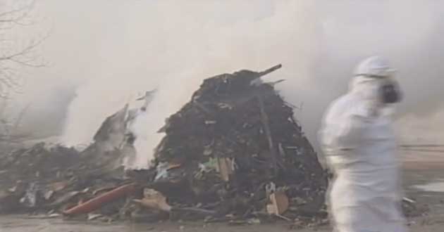 Incendio all’ex Cememit di Ferentino