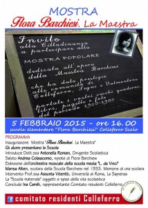 Colleferro Scalo: Mostra dedicata a “Flora Barchiesi. La Maestra”