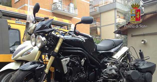 Pietralata. Polizia ricettazione moto