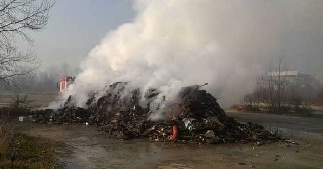 Incendio all’ex Cememit di Ferentino