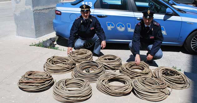 polizia furto rame