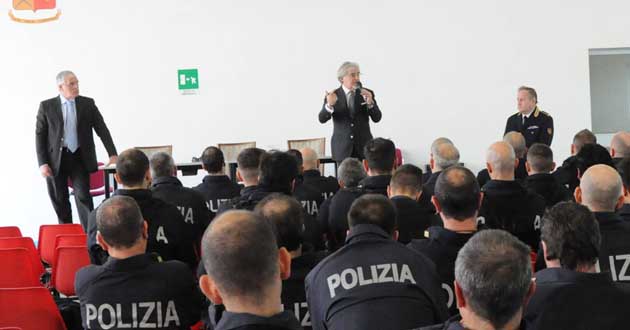 Il Questore D’Angelo in visita al I Reparto Mobile