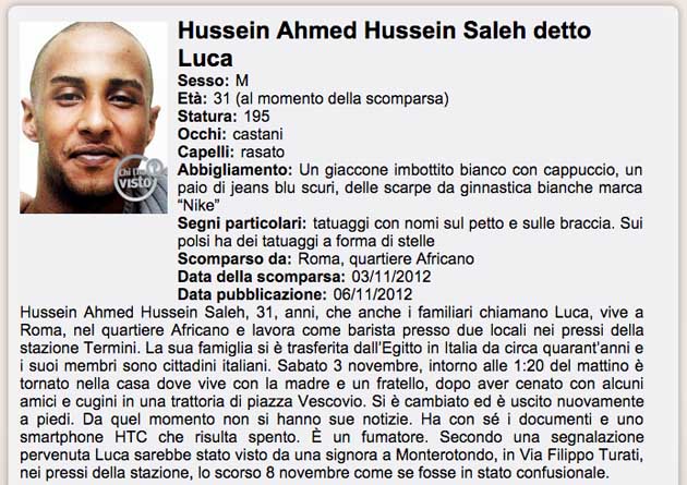 La scheda su Chi l'ha visto? La scheda su Chi l'ha visto?