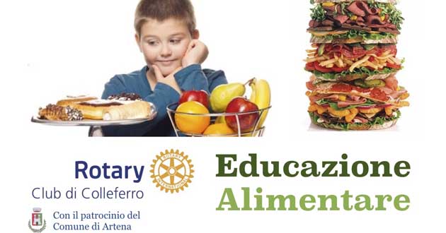 Artena. Rotary Club Colleferro. Educazione alimentare