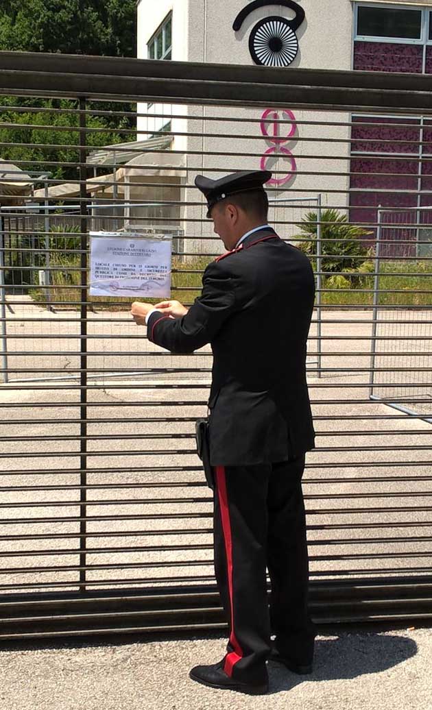 Chiusura 15 giorni Discoteca “Bellavita” Chiusura 15 giorni Discoteca “Bellavita”