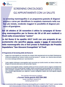 Screening oncologici circoscrizione Tivoli centro-630