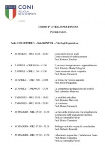 Programma Corso 1 Livello Tecnici FSN DSAb