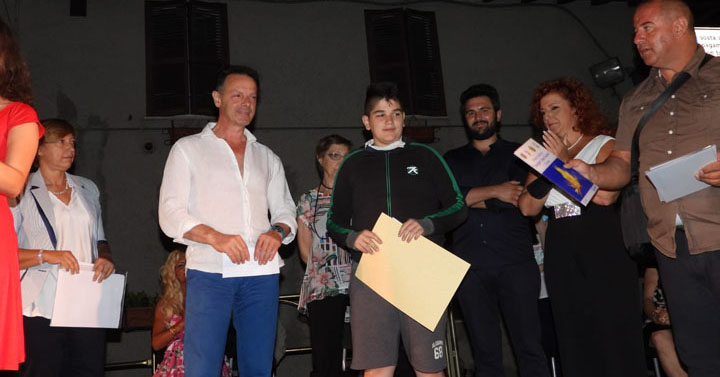 Segni - Premio Letterario da sx Presidente Giovanna Speranza Sindaco Piero Cascioli Marco Coculo Presidente Valter Menichelli 1