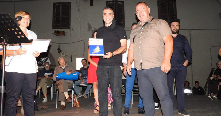 Segni - Premio Letterario da sx Presidente Giovanna Speranza don Daniele Valenzi Presidente Valter Menichelli 1