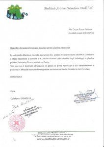 donazione croce rossa 1 Aprile 2016