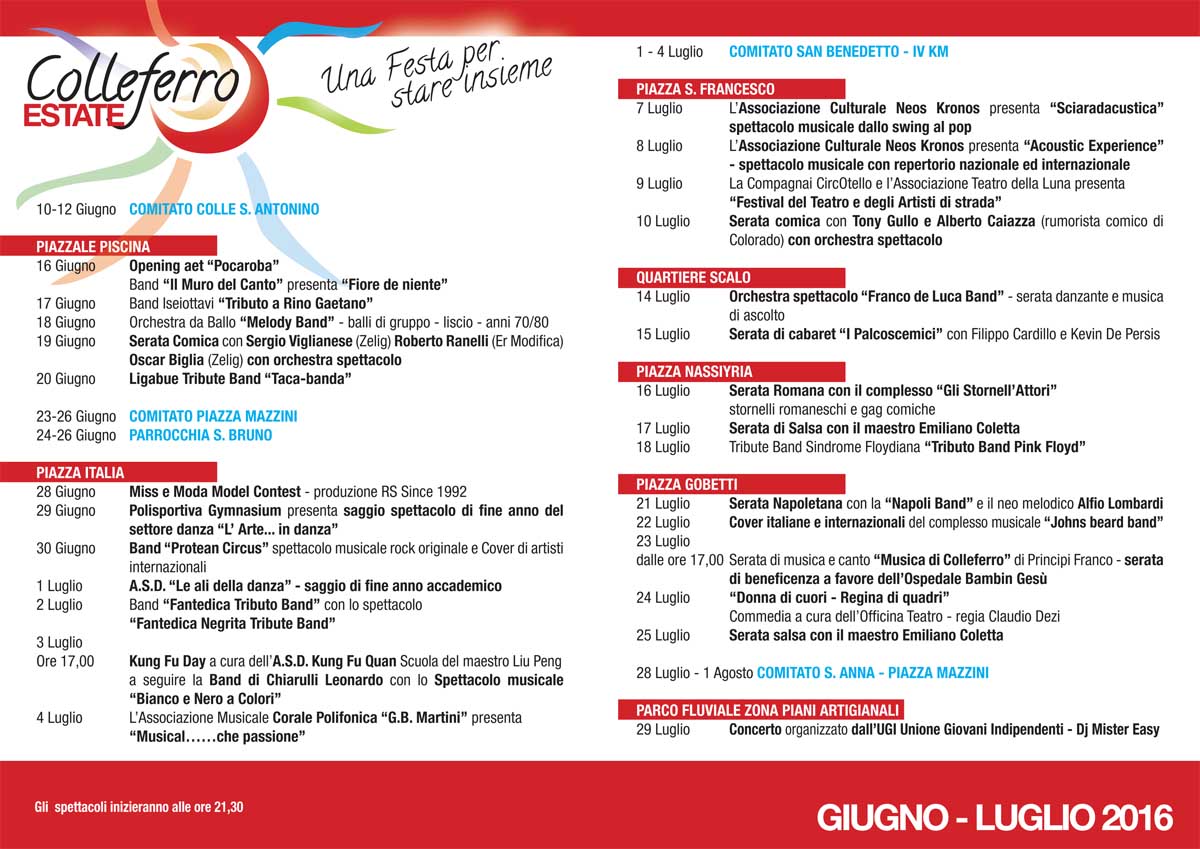 Colleferro Estate pieghevole.indd