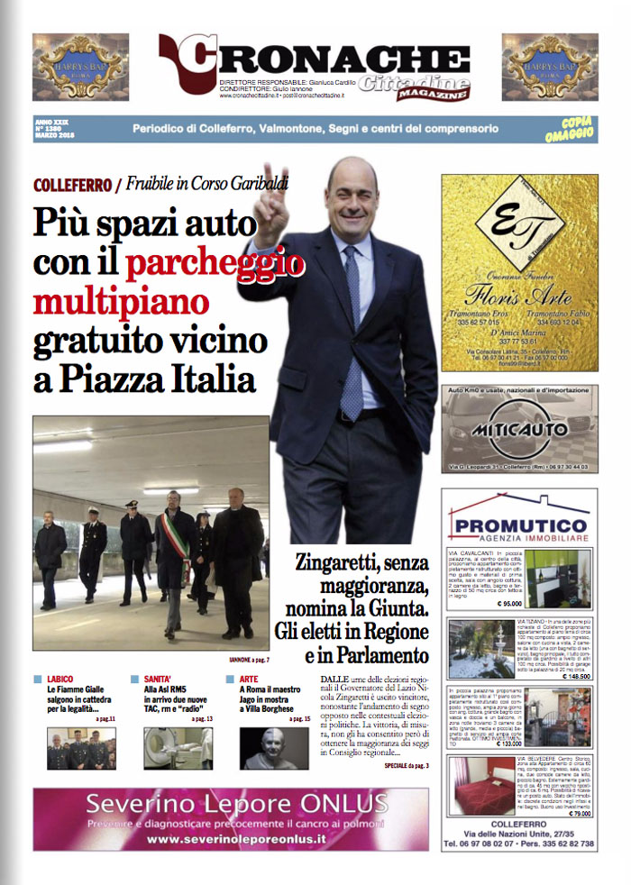 Cronache Cittadine • Il Giornale di Marzo 2018 Cronache Cittadine Marzo 2018
