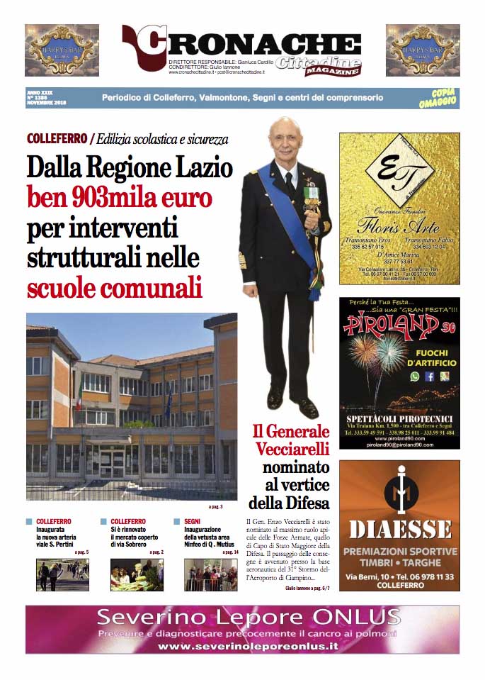 Cronache Cittadine 1386 Novembre 2018 Cronache Cittadine 1386 Novembre 2018