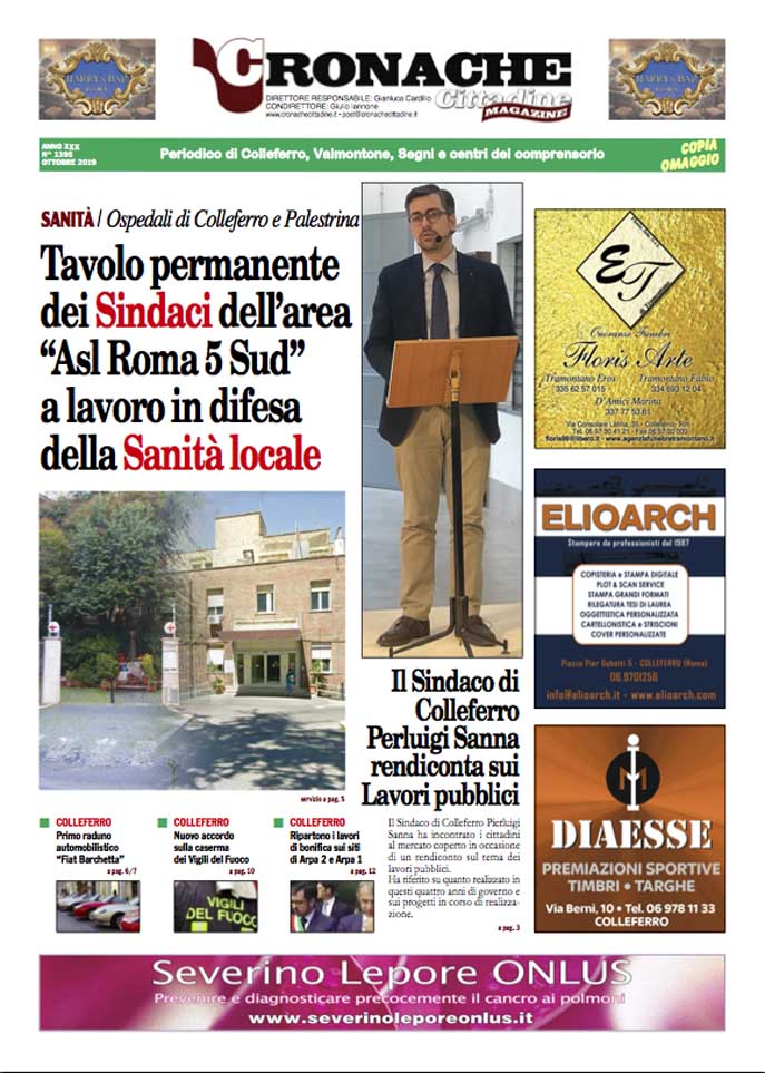 Cronache Cittadine • Il Giornale n. 1395 di Ottobre 2019 è in distribuzione gratuita