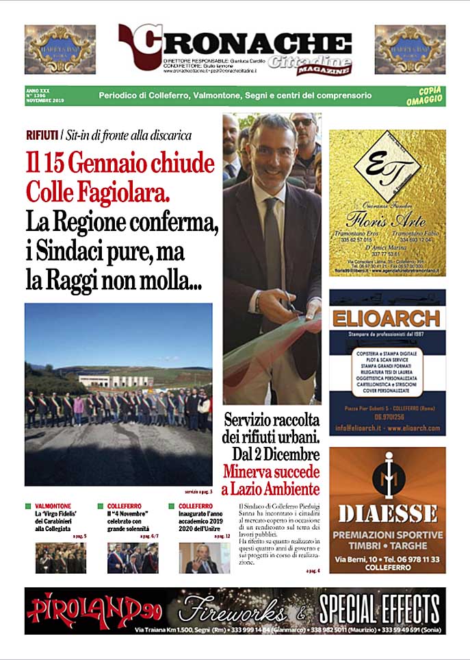 Cronache Cittadine • Il Giornale n. 1396 di Novembre 2019 è in distribuzione gratuita
