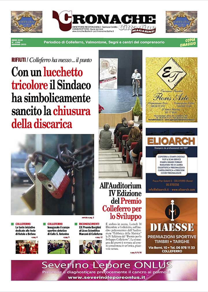 Cronache Cittadine • Il Giornale n. 1398 di Gennaio 2020 è in distribuzione gratuita