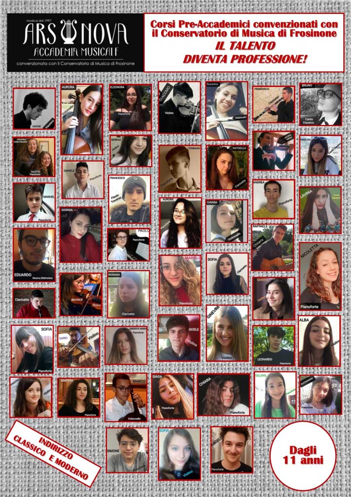 Colleferro L Accademia Musicale Ars Nova E Gia Pronta Per I Corsi Preaccademici 21 Ad Indirizzo Classico E Moderno In Convenzione Col Conservatorio Di Frosinone Cronache Cittadine