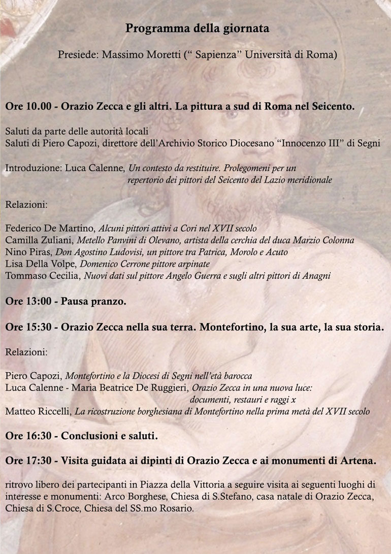 Programma giornata su Orazio Zecca-770