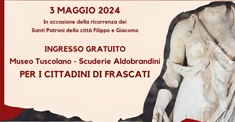 Frascati. Visite guidate gratuite alle “Scuderie Aldobrandini di Frascati”. Da vedere “Menade”, la pregevole statua marmorea scoperta agli scavi del Tuscolo