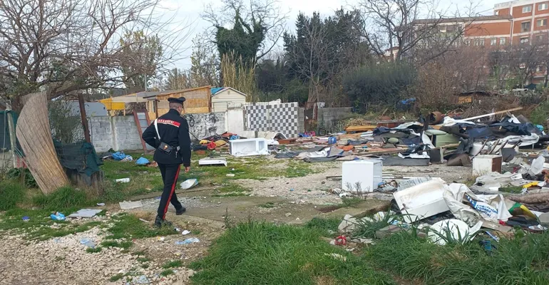 Guidonia-Sgombero insediamento abusivo Albuccione-3